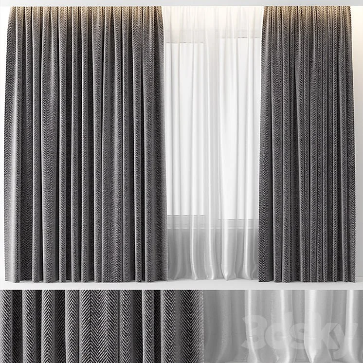 WOOL GREY CURTAINS